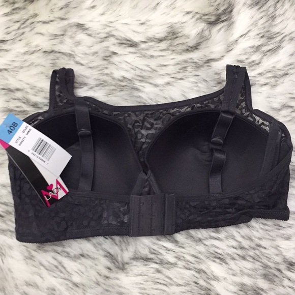 *NWT BLACK Camisole Inspired T-Shirt Bra - Picture 4 of 5